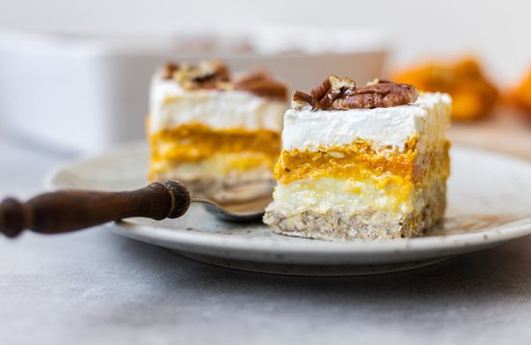 Nebeské dýňové řezy se třemi druhy krémů