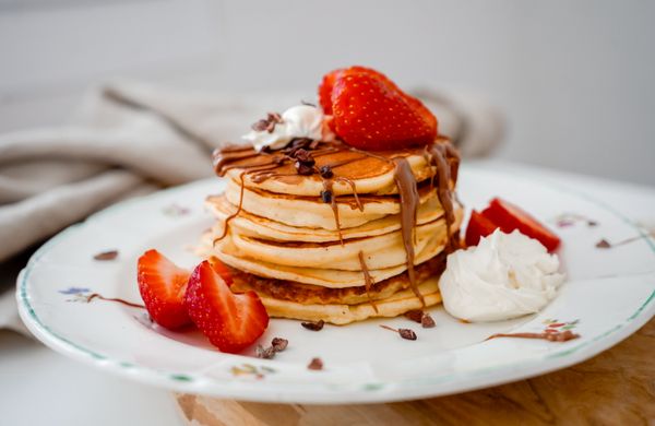 Nadýchané tvarohové lívance s ovocem