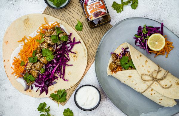 Teriyaki-Hähnchen-Wraps