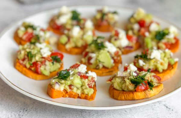 Sweet Potato Bites with Guacamole