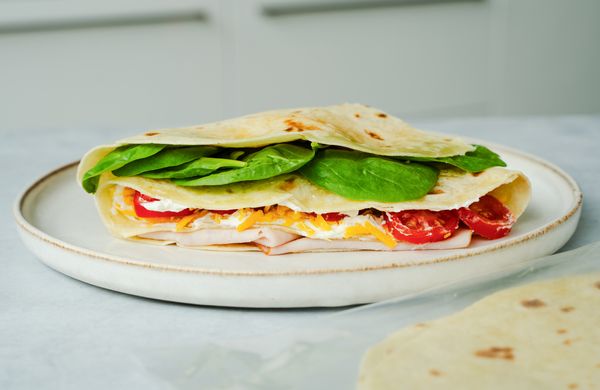 Breakfast Piadina with Egg, Ham and Cheese
