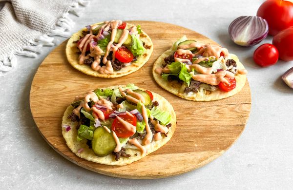 Air Fryer Cheeseburger Pizza