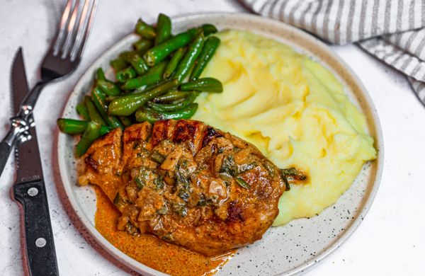 Parmesan-Hähnchen mit Kartoffelpüree