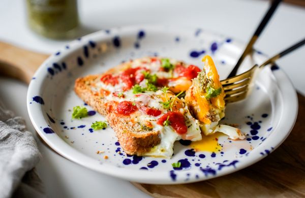 Zapečené tousty s vajíčkem v troubě