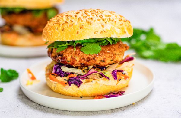 Asian Chicken Burger with Slaw
