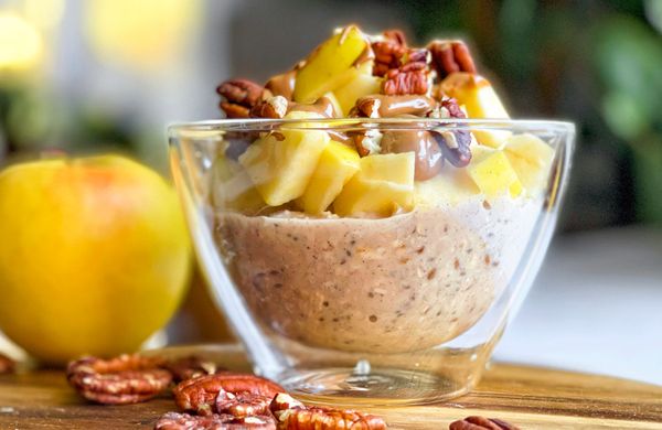 Jablečné overnight oats s pekany