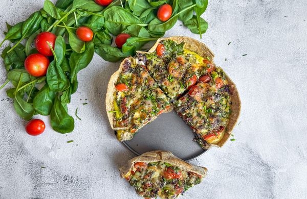 Tortilla Quiche Bake with Cottage Cheese