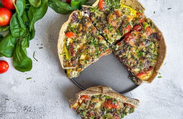 Jednoduchý slaný quiche z tortilly
