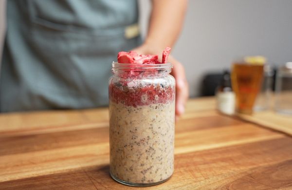 Proteínové overnight oats s ovocím