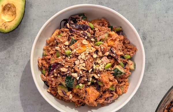 Crispy rice tuna salad