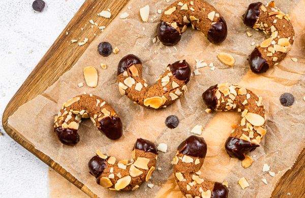 Mandlové rohlíčky s čokoládou