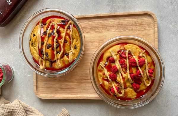 Baked Protein Pancake Bowl