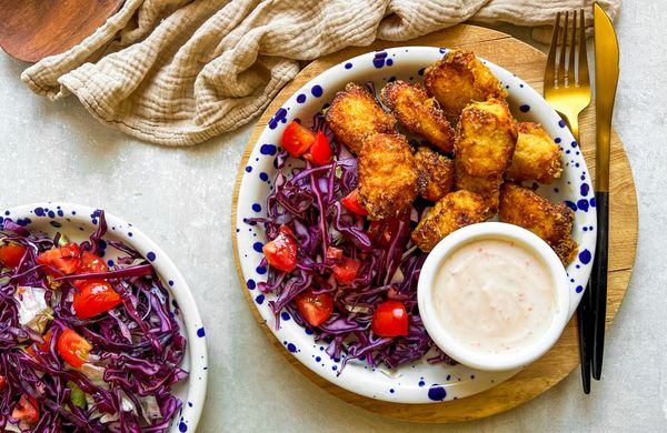 Air Fryer Chicken Nuggets with Parmesan Cheese