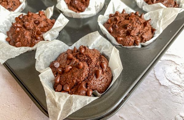 Čokoládovokávové muffiny