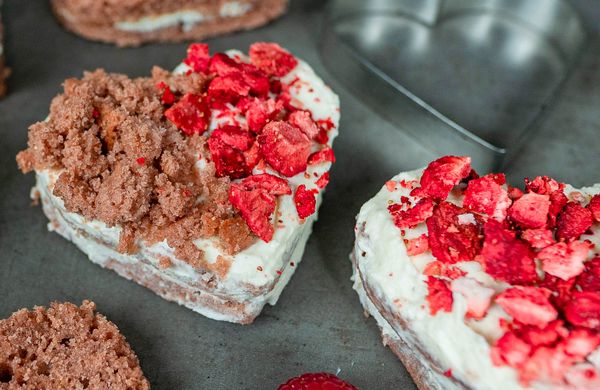 Valentýnská Red Velvet srdíčka