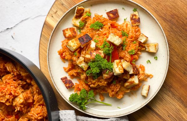 Kuracie mäso s halloumi a ryžou
