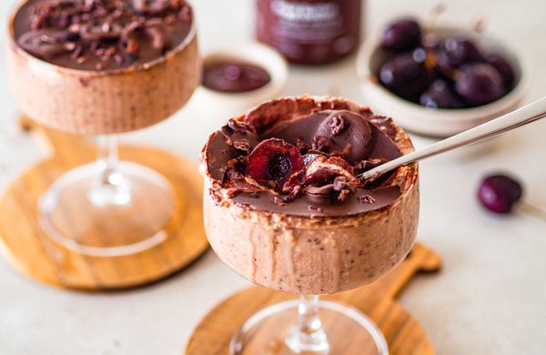 Overnight oats s višněmi