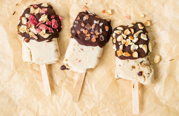 Proteínové nanuky so slaným karamelom