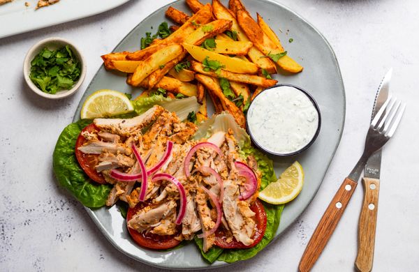 Hausgemachtes Hähnchen-Gyros