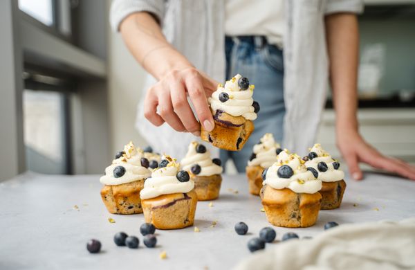 Borůvkové cupcakes