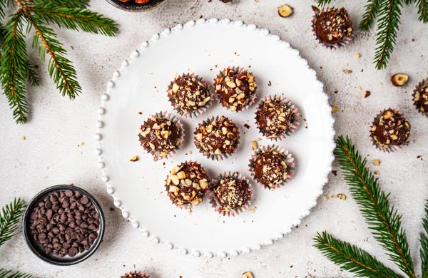 Haselnuss-Truffes in Schokolade