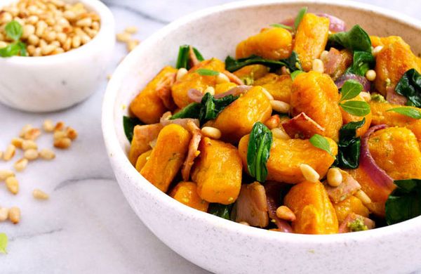 Dýňové noky se špenátem