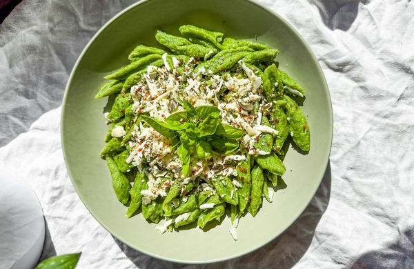 Špenátové noky s balkánským sýrem