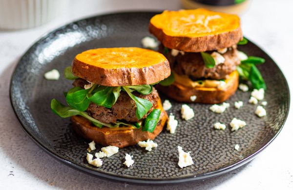 Sweet Potato Sliders with Beef