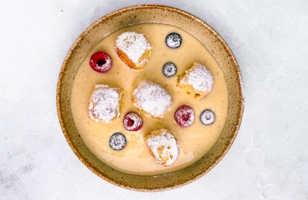 Joghurt-Buchteln mit Sahne ohne Hefe