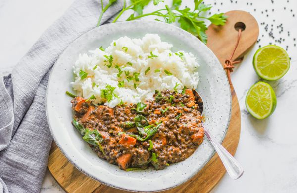 Curry z soczewicy czarnej beluga