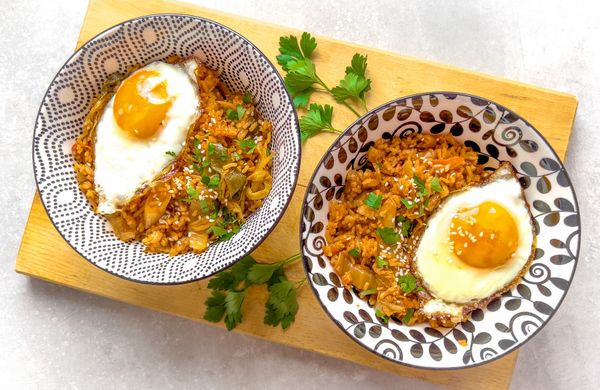 Kimchi fried rice: vyprážaná ryža s kimchi