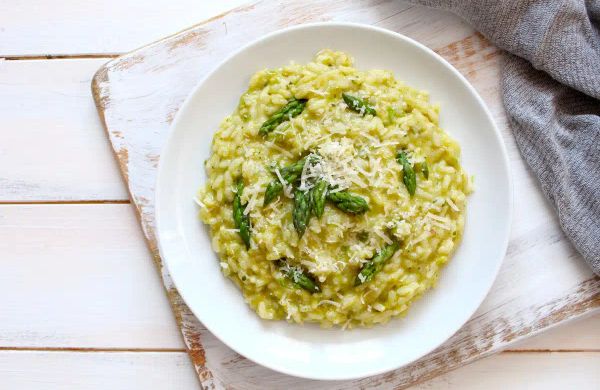 Cremiges Spargelrisotto