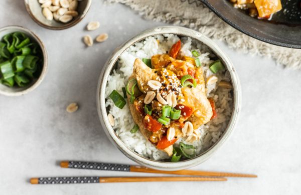 Kuřecí kung pao s rýží