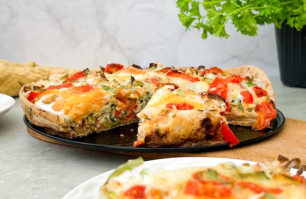 Slaný koláč quiche vo fit verzii