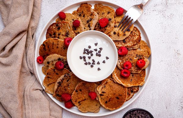 Vilgain lívance s čokoládou a malinami