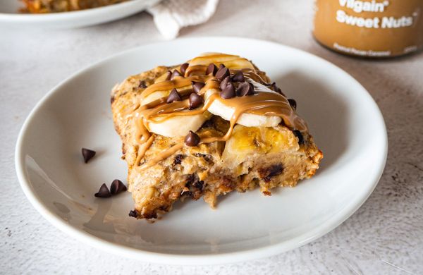 Zapečená ovsená kaša à la banánový chlebíček